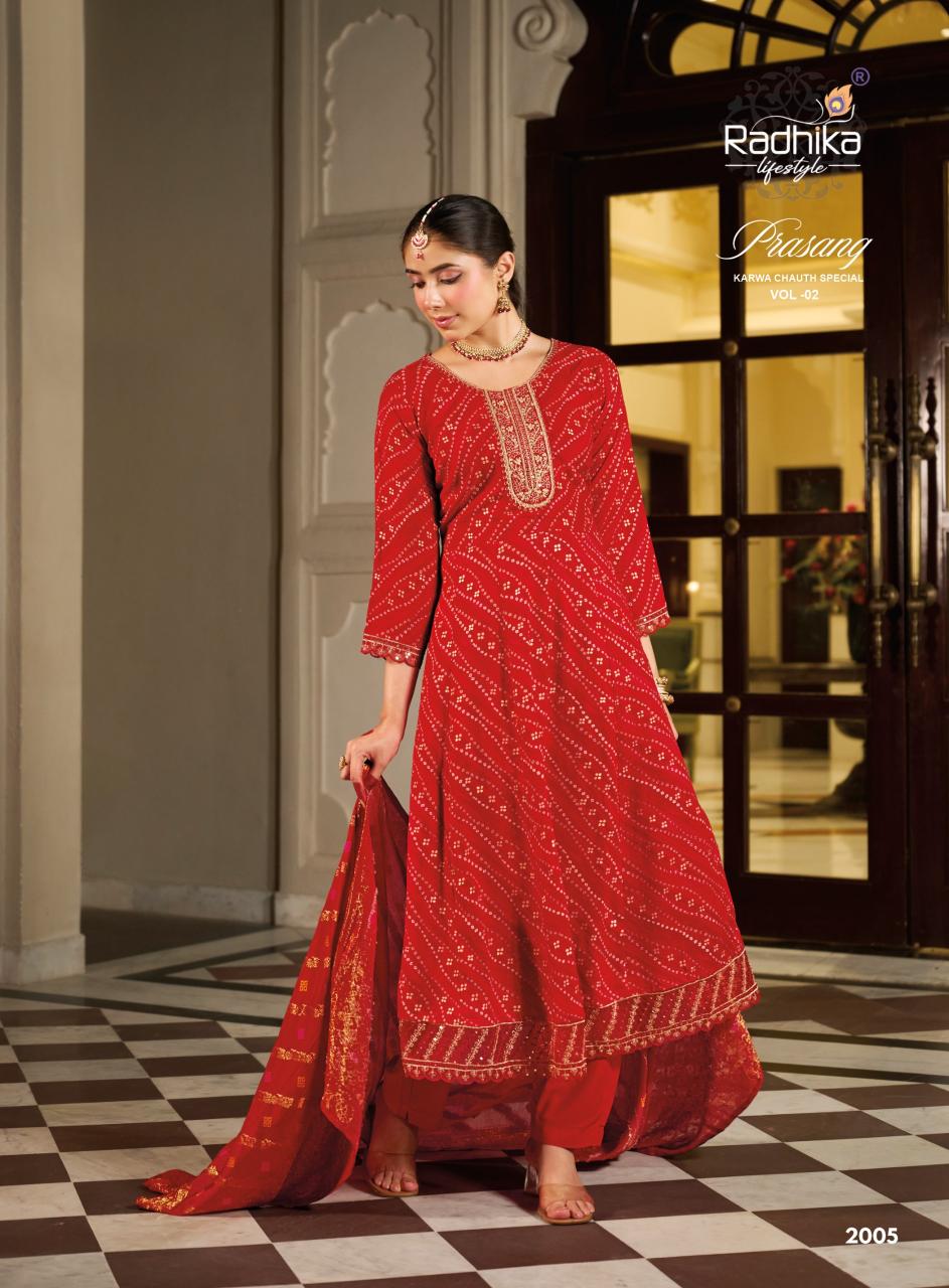 Radhika LifeStyle Prasang vol 2 catalog wholesale anarkali kurtis in surat