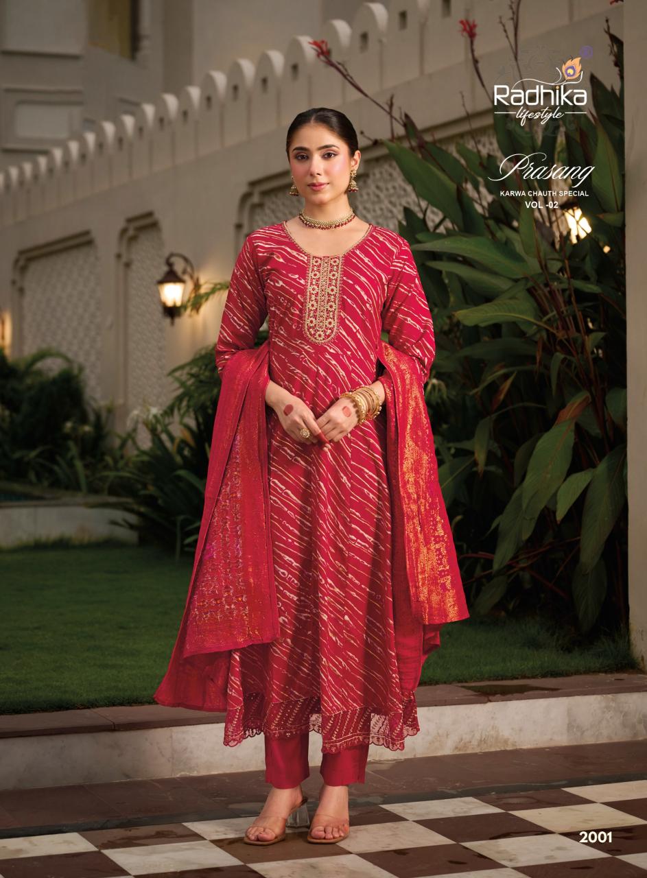 Radhika LifeStyle Prasang vol 2 catalog wholesale anarkali kurtis in surat