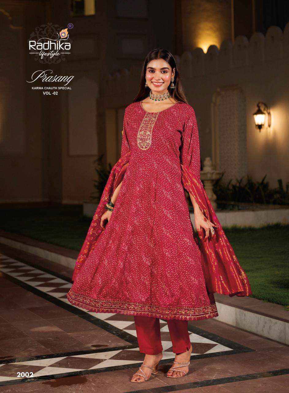 Radhika LifeStyle Prasang vol 2 catalog wholesale anarkali kurtis in surat