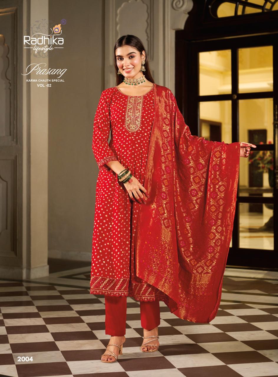 Radhika LifeStyle Prasang vol 2 catalog wholesale anarkali kurtis in surat