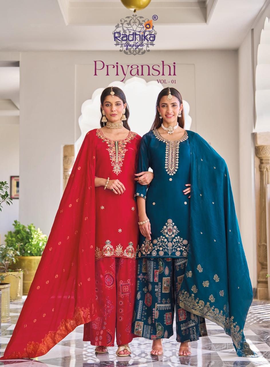 Radhika Lifestyle Priyanshi vol 1 catalog kurti online wholesale india