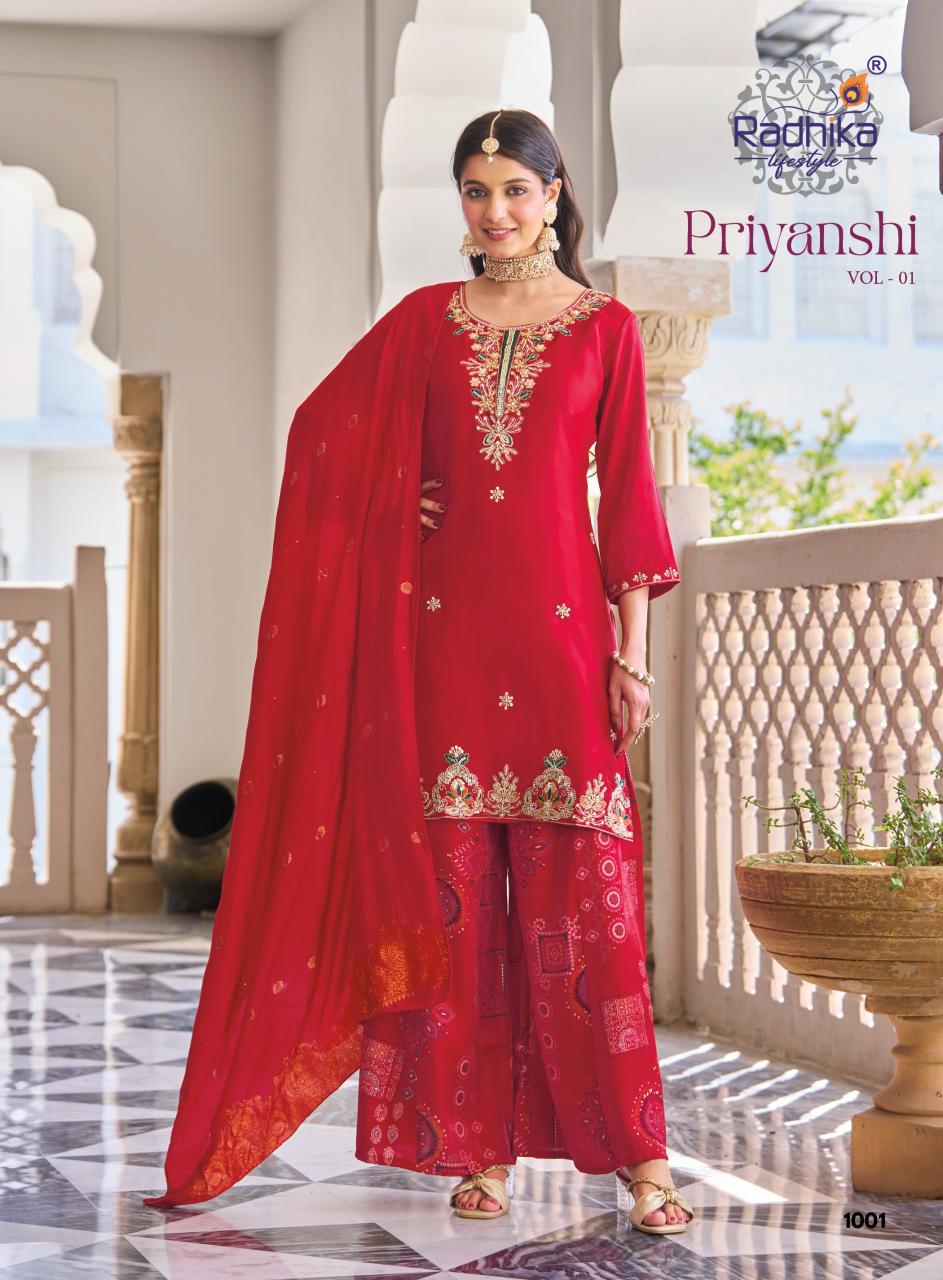 Radhika Lifestyle Priyanshi vol 1 catalog kurti online wholesale india