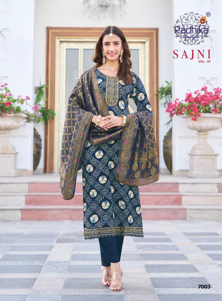 Radhika Lifestyle Sajni Vol 7 catalog soch brand kurti wholesale