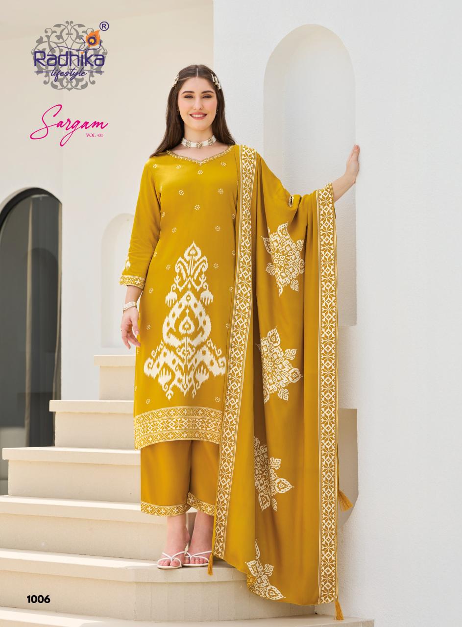 Radhika Lifestyle Sargam vol 1 catalog wholesale jaipur kurti jaipur rajasthan