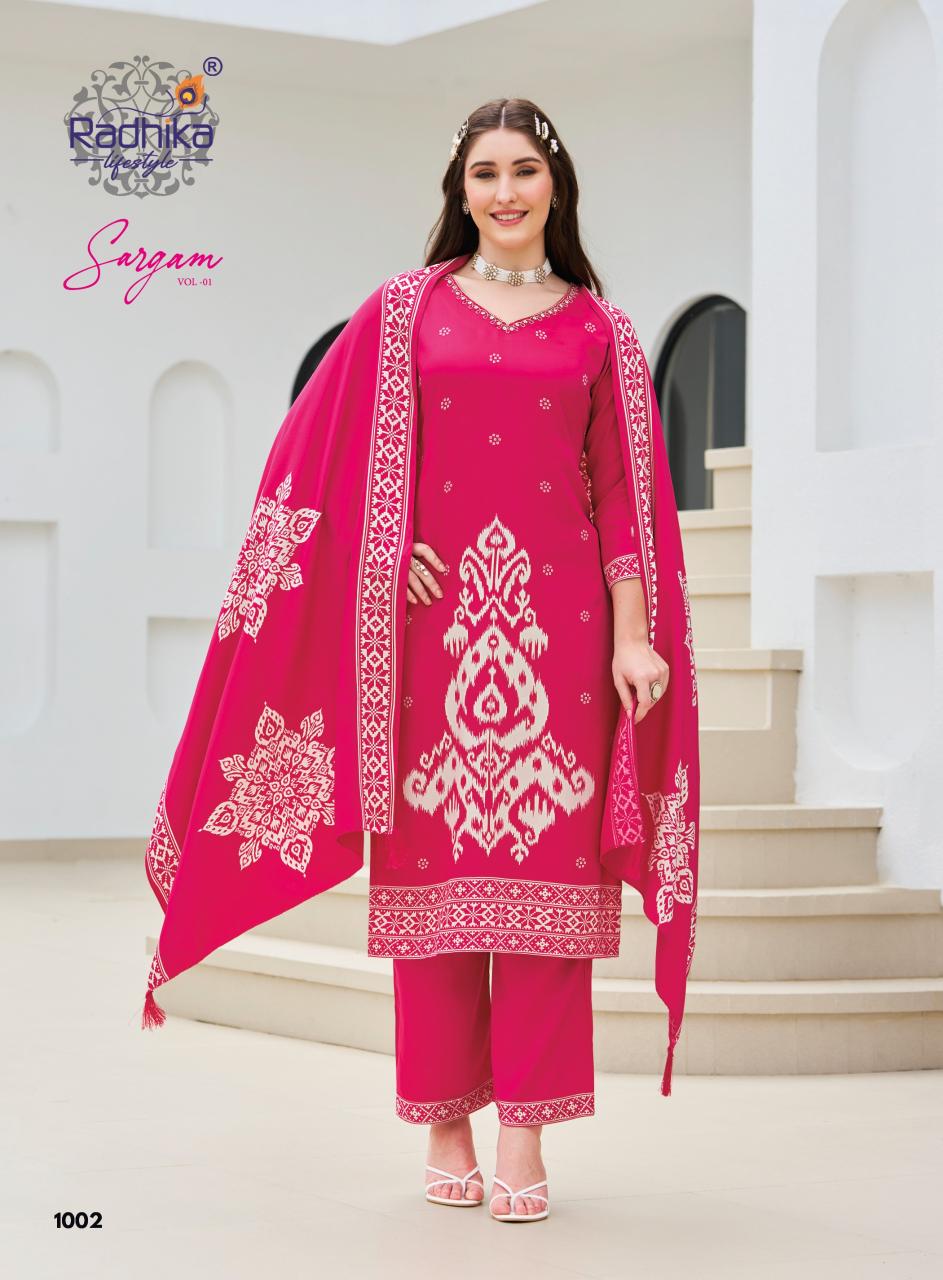 Radhika Lifestyle Sargam vol 1 catalog wholesale jaipur kurti jaipur rajasthan
