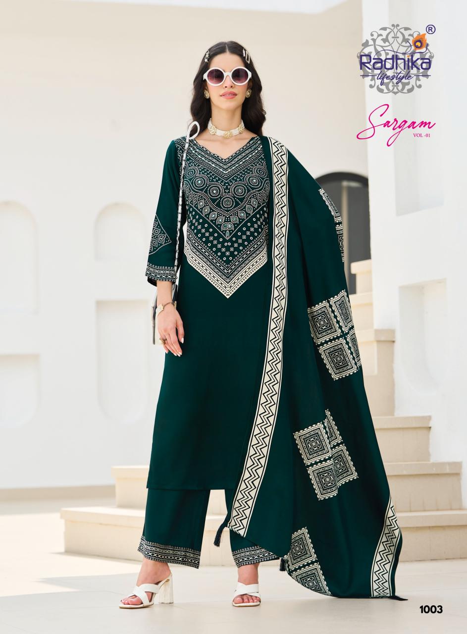 Radhika Lifestyle Sargam vol 1 catalog wholesale jaipur kurti jaipur rajasthan