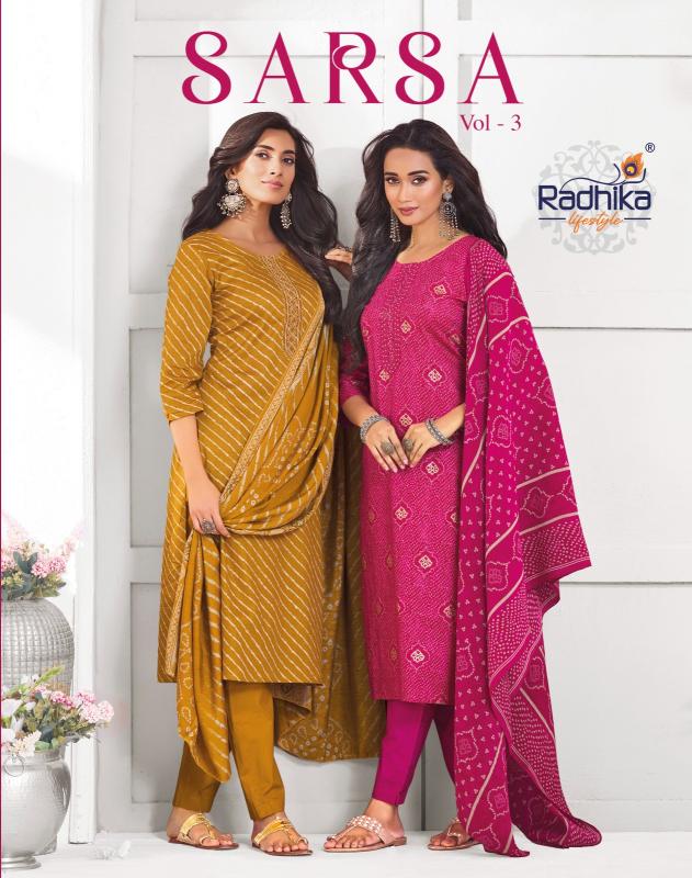 Radhika Lifestyle Sarsa vol 3 catalog delhi wholesale kurti market address
