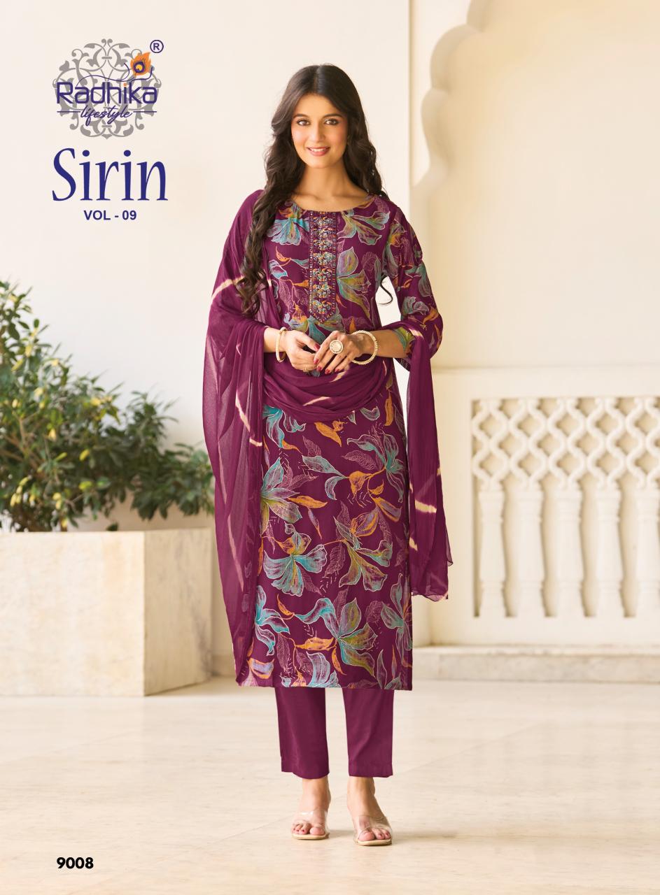 Radhika LifeStyle Sirin Vol 9 Catalog designer kurti fabric wholesalers in bangalore