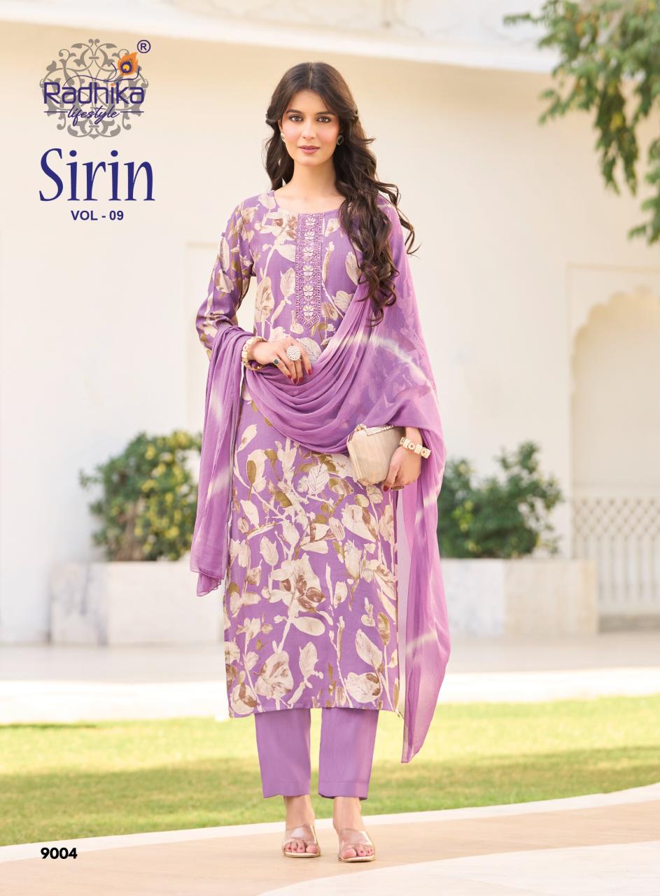 Radhika LifeStyle Sirin Vol 9 Catalog designer kurti fabric wholesalers in bangalore