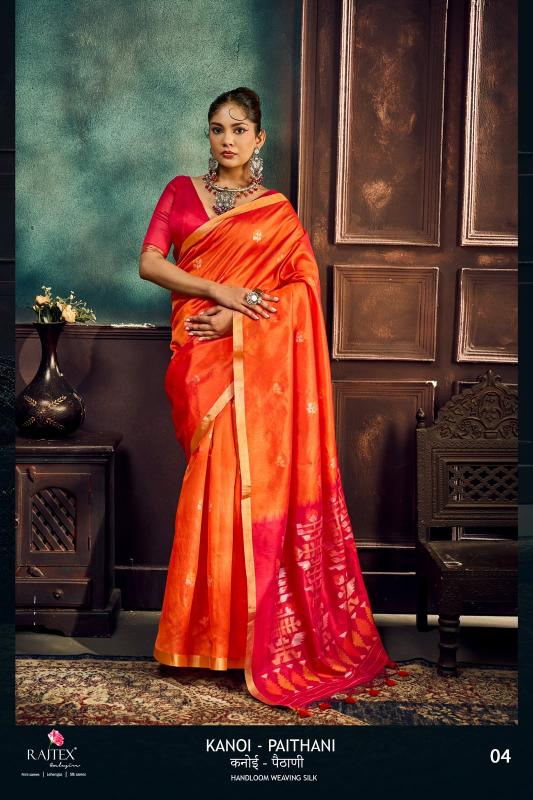 Rajtex Kanoi Paithani catalog handloom sarees wholesale market