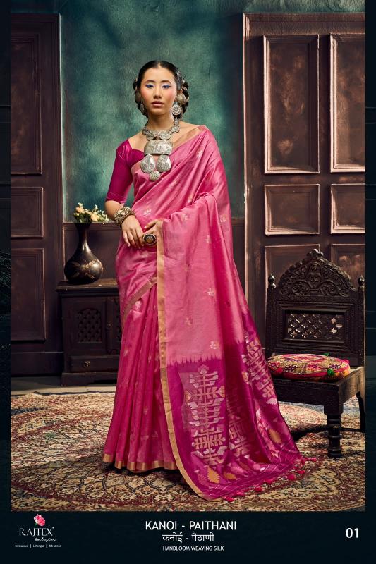Rajtex Kanoi Paithani catalog handloom sarees wholesale market