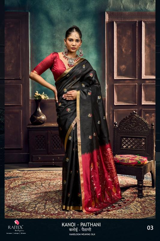 Rajtex Kanoi Paithani catalog handloom sarees wholesale market