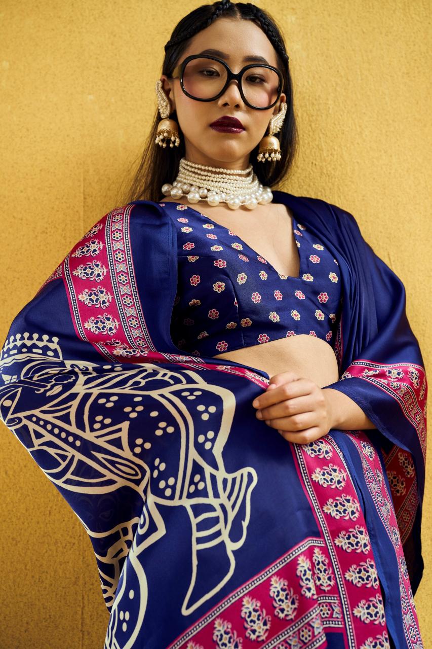 Rajtex Pure Ajrakh 027 catalog saree wholesale in kathmandu