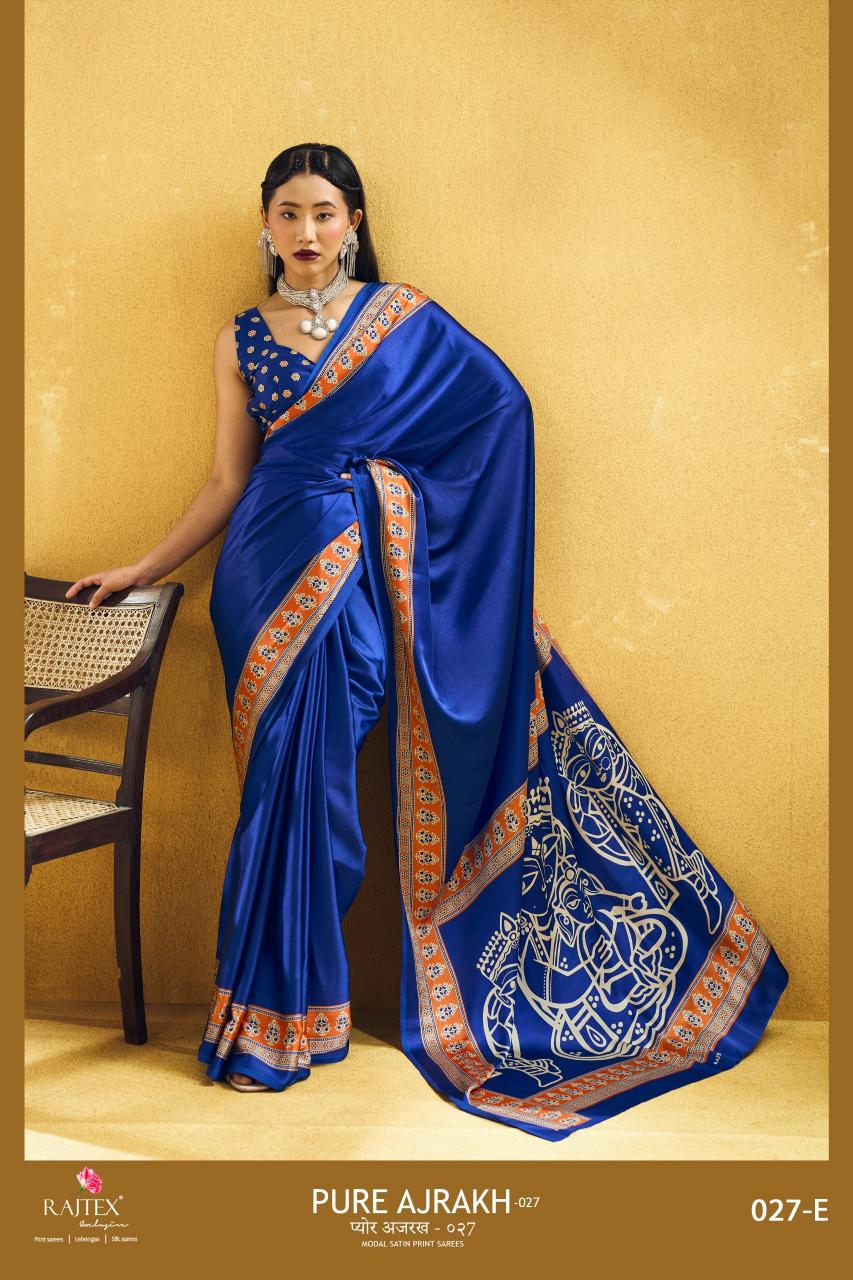 Rajtex Pure Ajrakh 027 catalog saree wholesale in kathmandu