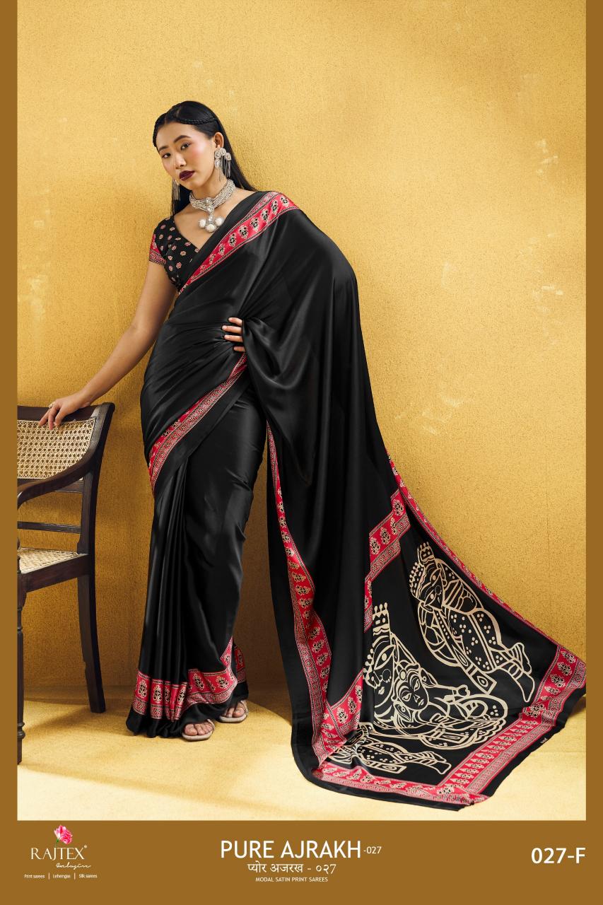 Rajtex Pure Ajrakh 027 catalog saree wholesale in kathmandu