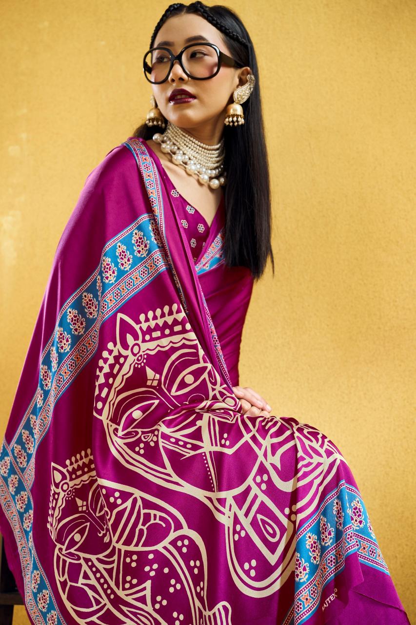 Rajtex Pure Ajrakh 027 catalog saree wholesale in kathmandu