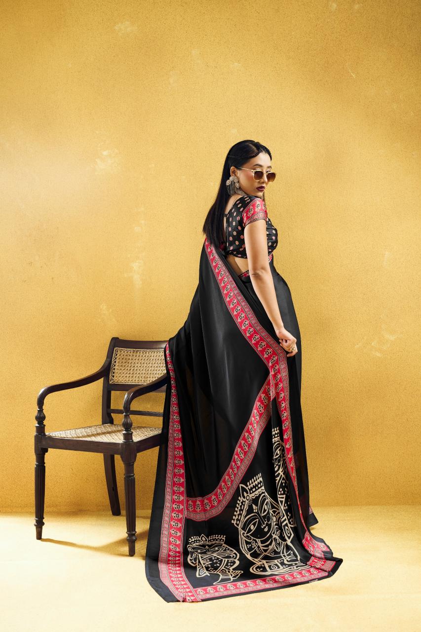 Rajtex Pure Ajrakh 027 catalog saree wholesale in kathmandu