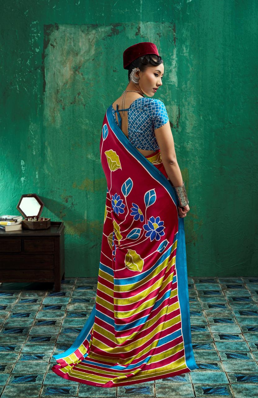 Rajtex Pure Ajrakh 032 catalog modal silk saree wholesale