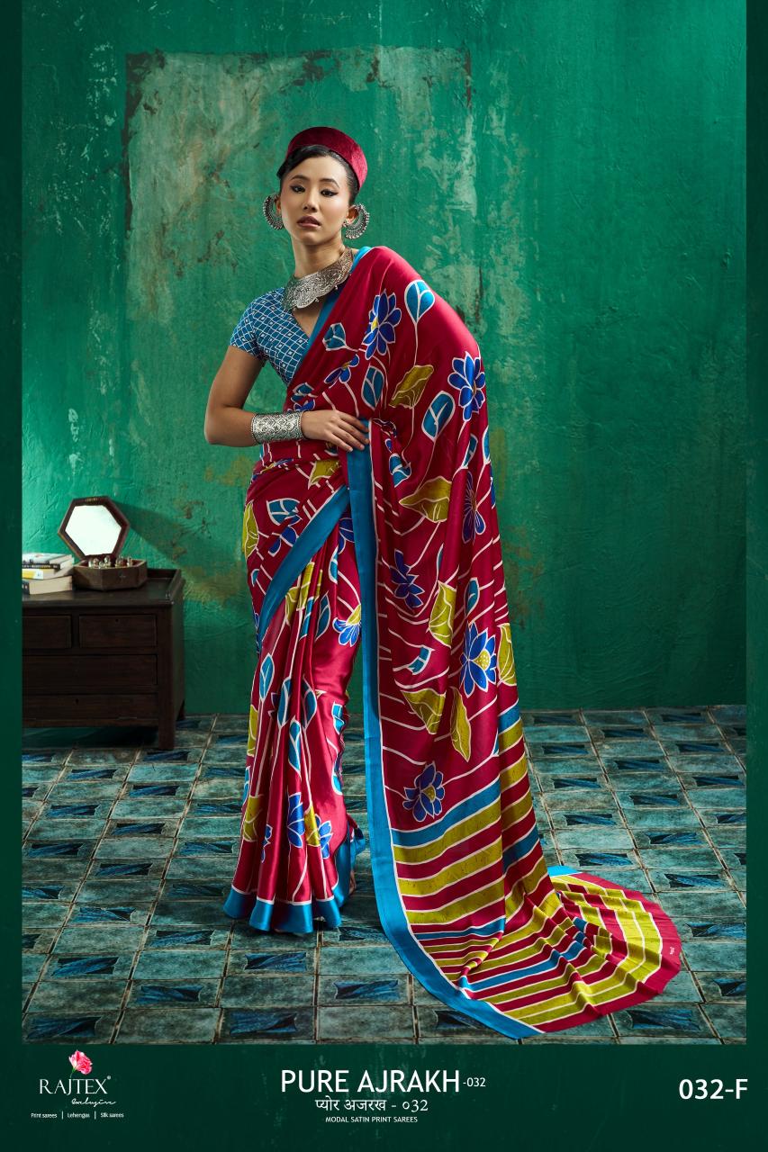 Rajtex Pure Ajrakh 032 catalog modal silk saree wholesale