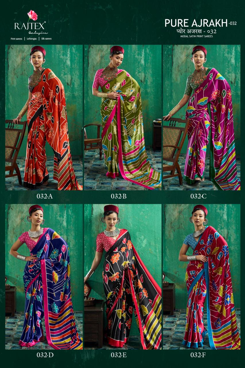 Rajtex Pure Ajrakh 032 catalog modal silk saree wholesale