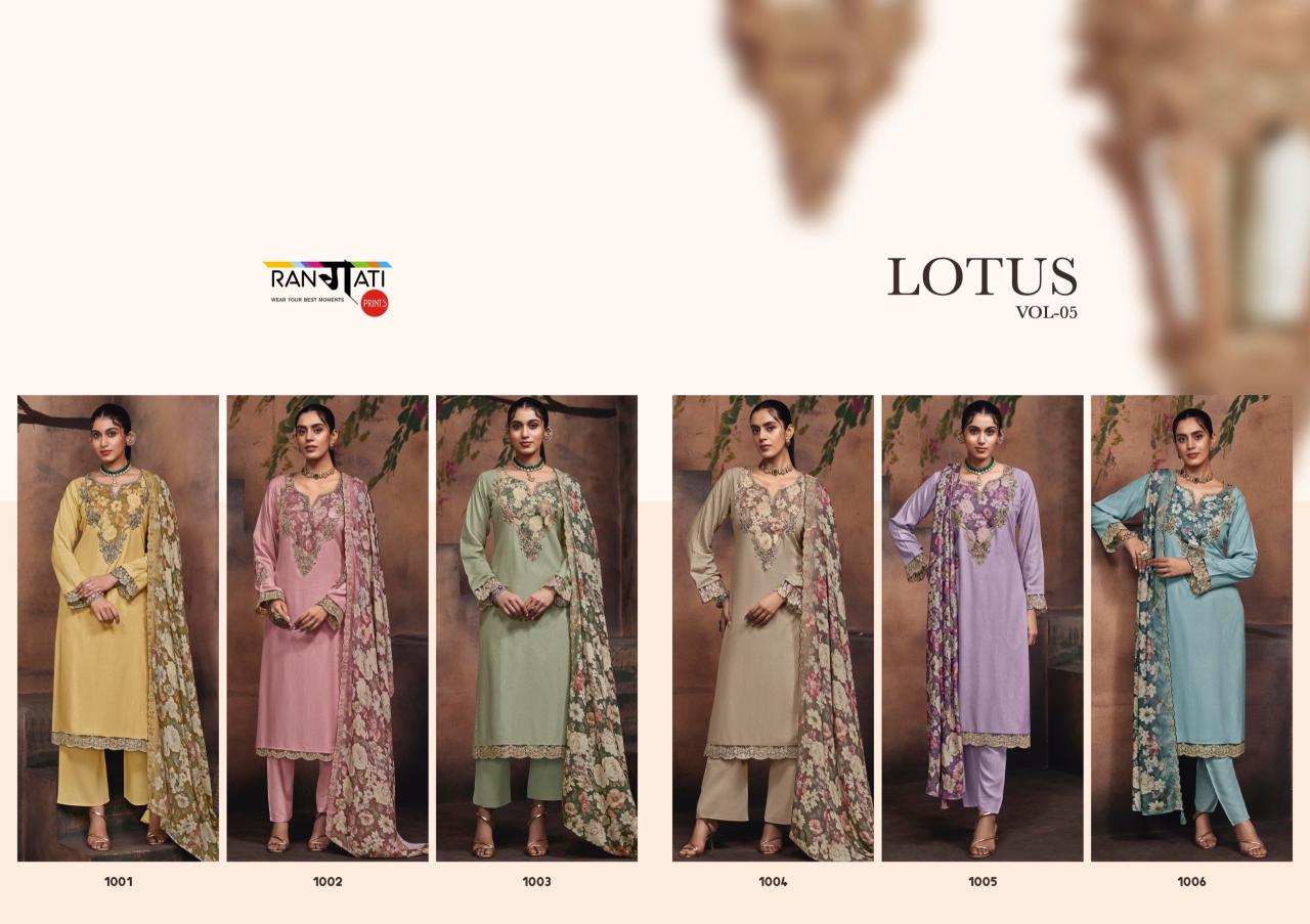 Rangati Lotus vol 5 catalog unstitched salwar kameez wholesalers in india