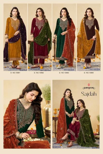 Rangoon Sajdah catalog azalea velvet kurti wholesale