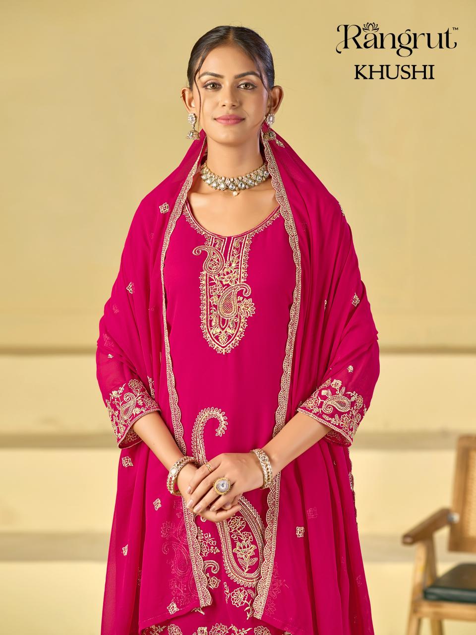 Rangrut Khushi catalog georgette kurtis wholesale mumbai