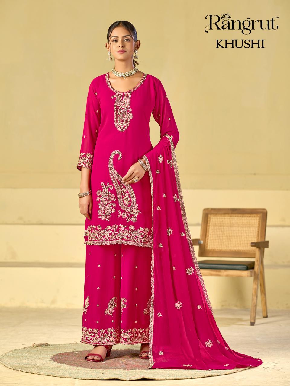 Rangrut Khushi catalog georgette kurtis wholesale mumbai