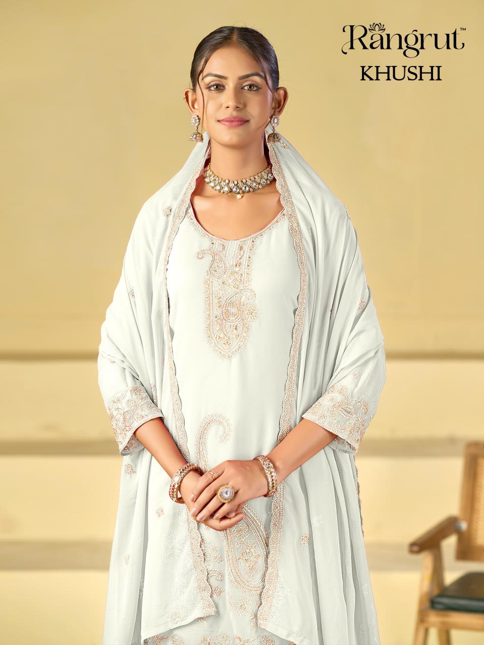 Rangrut Khushi catalog georgette kurtis wholesale mumbai