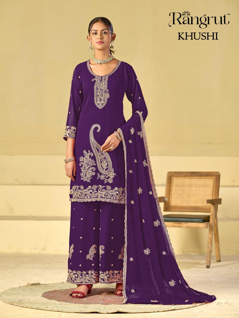 Rangrut Khushi catalog georgette kurtis wholesale mumbai