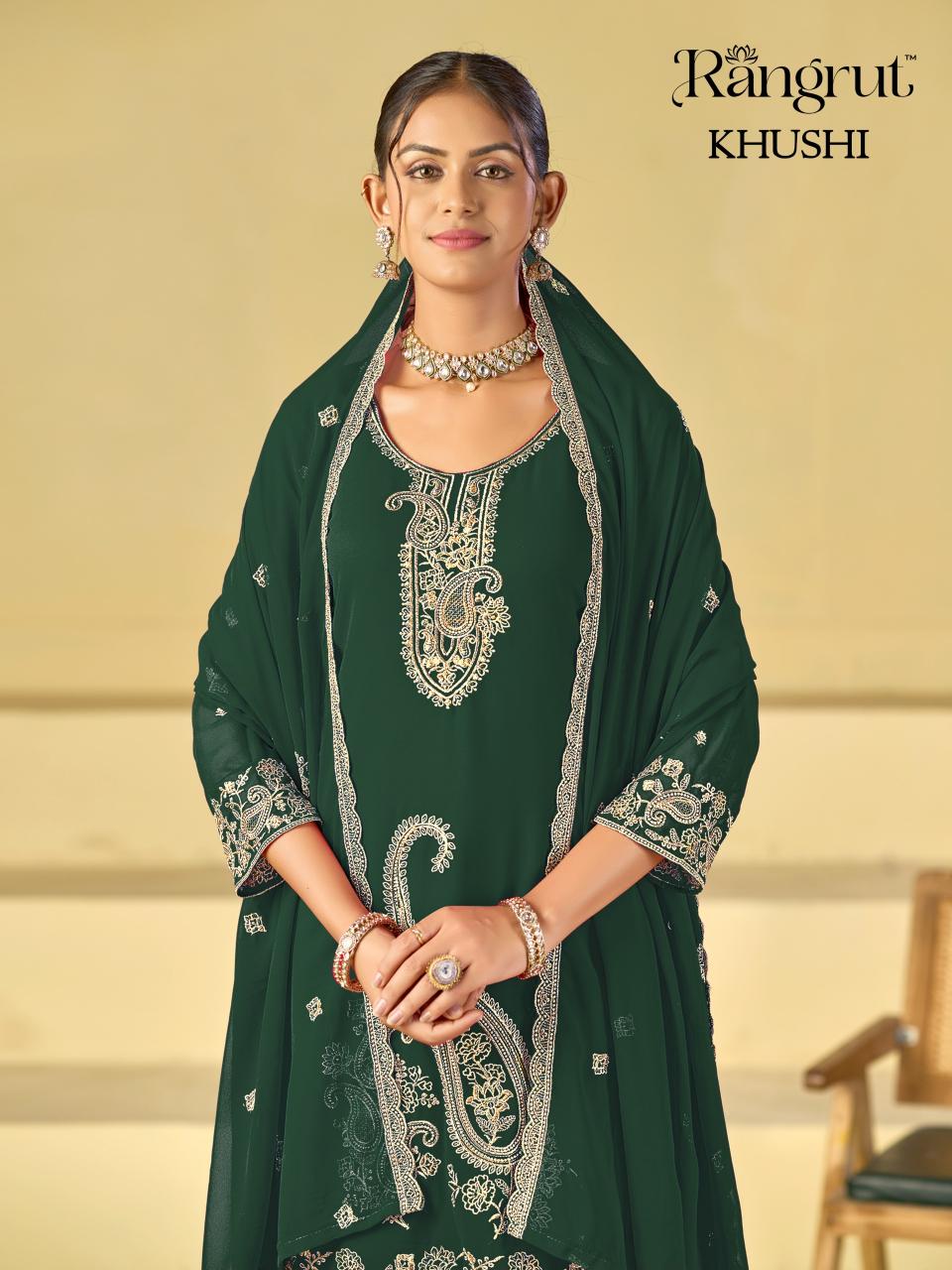 Rangrut Khushi catalog georgette kurtis wholesale mumbai