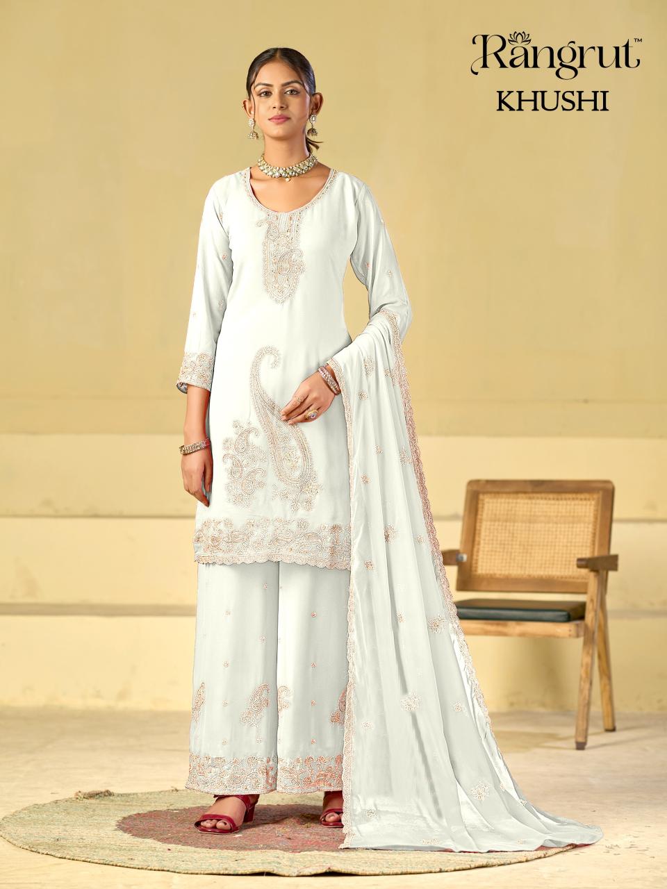 Rangrut Khushi catalog georgette kurtis wholesale mumbai