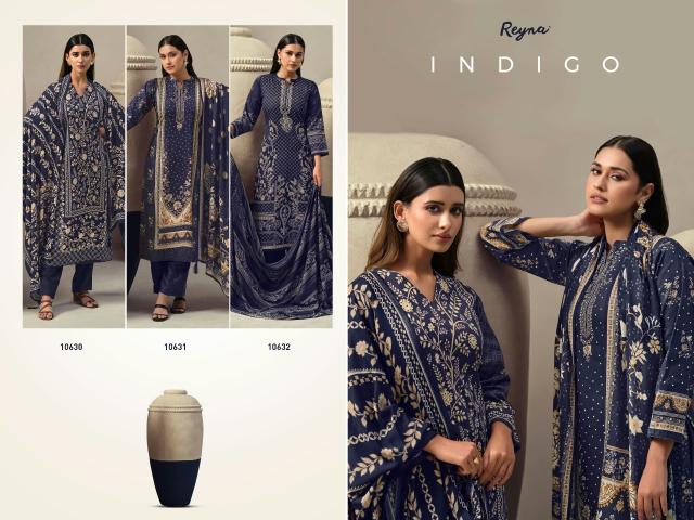 Reyna Indigo catalog chanderi silk salwar kameez wholesale