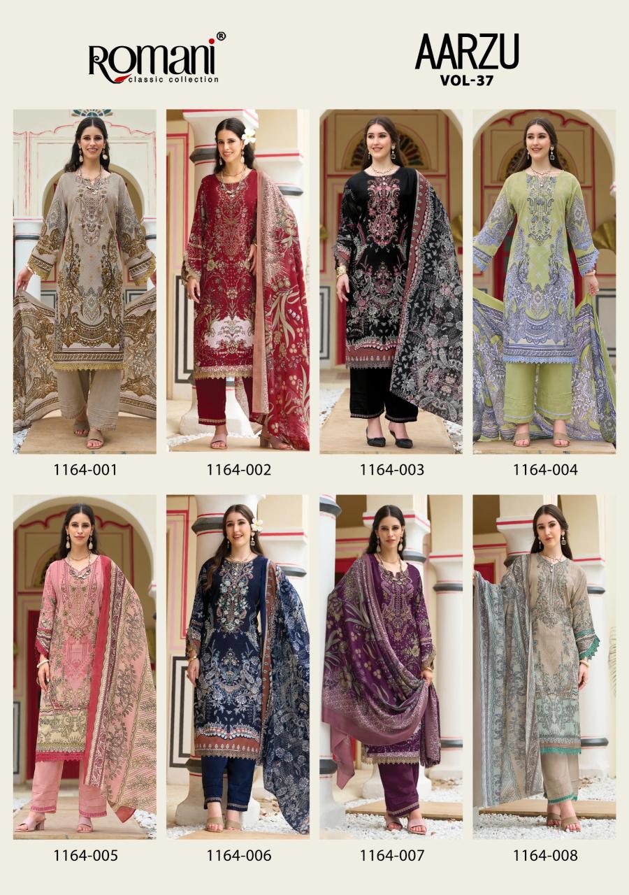 Romani Aarzu Vol 37 catalog embroidery dress materials in surat online