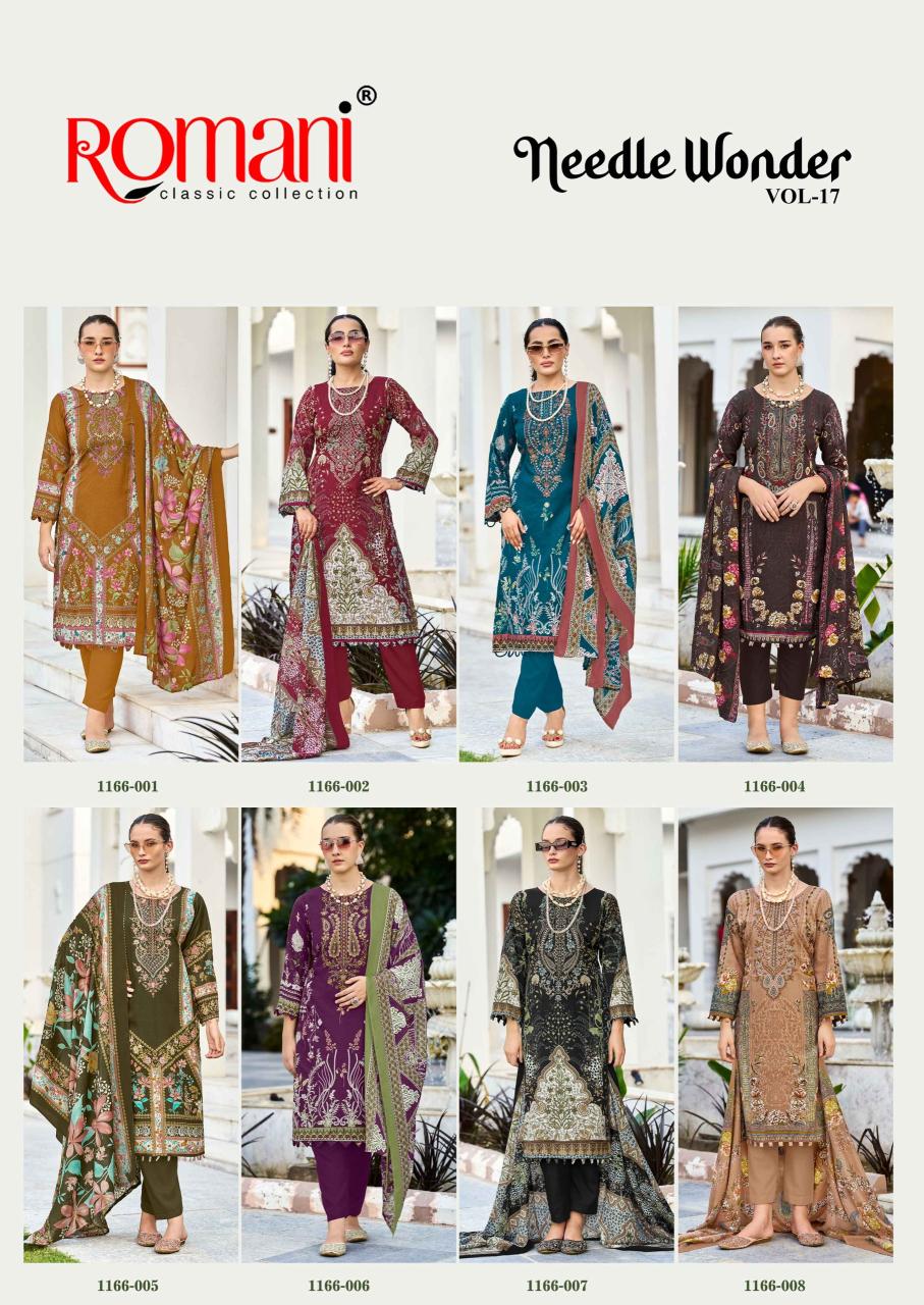 Romani Needle Wonder Vol 17 catalog wholesale marlet online for cotton dress materials