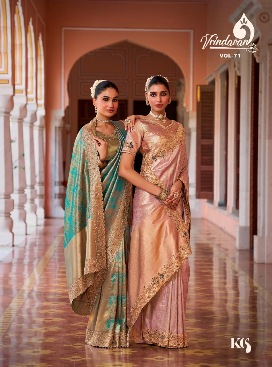 Royal Vrindavan vol 71 catalog kanchipuram silk sarees wholesale shop