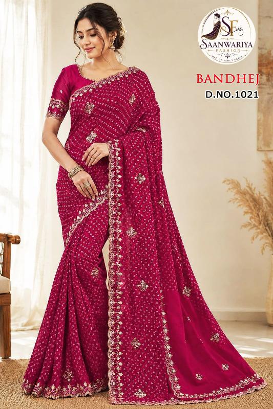 Saanwariya Bandhej catalog bandhani saree wholesale market