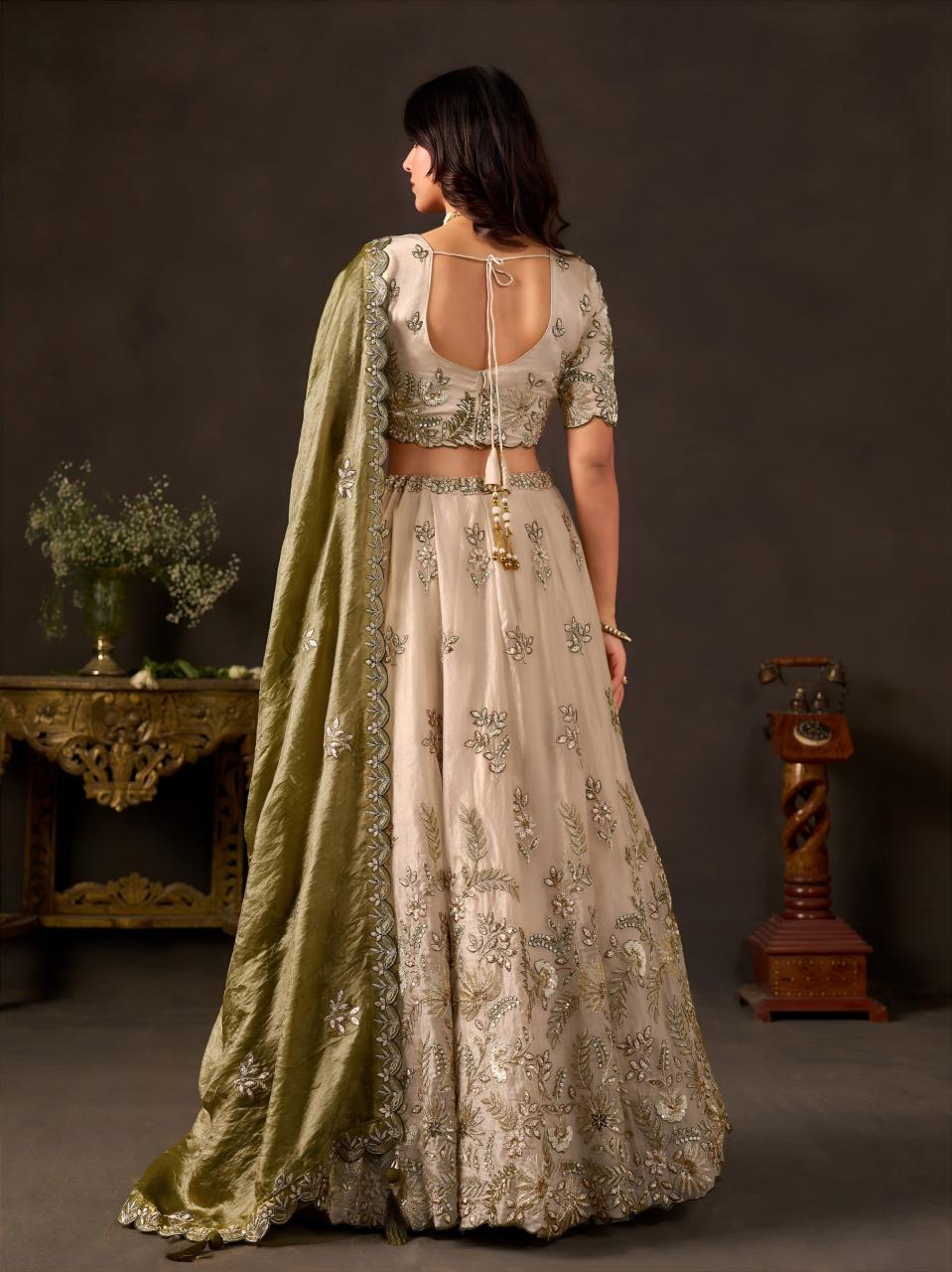 Sabella 6019 Olive Gold catalog lehenga wholesale shops in mumbai