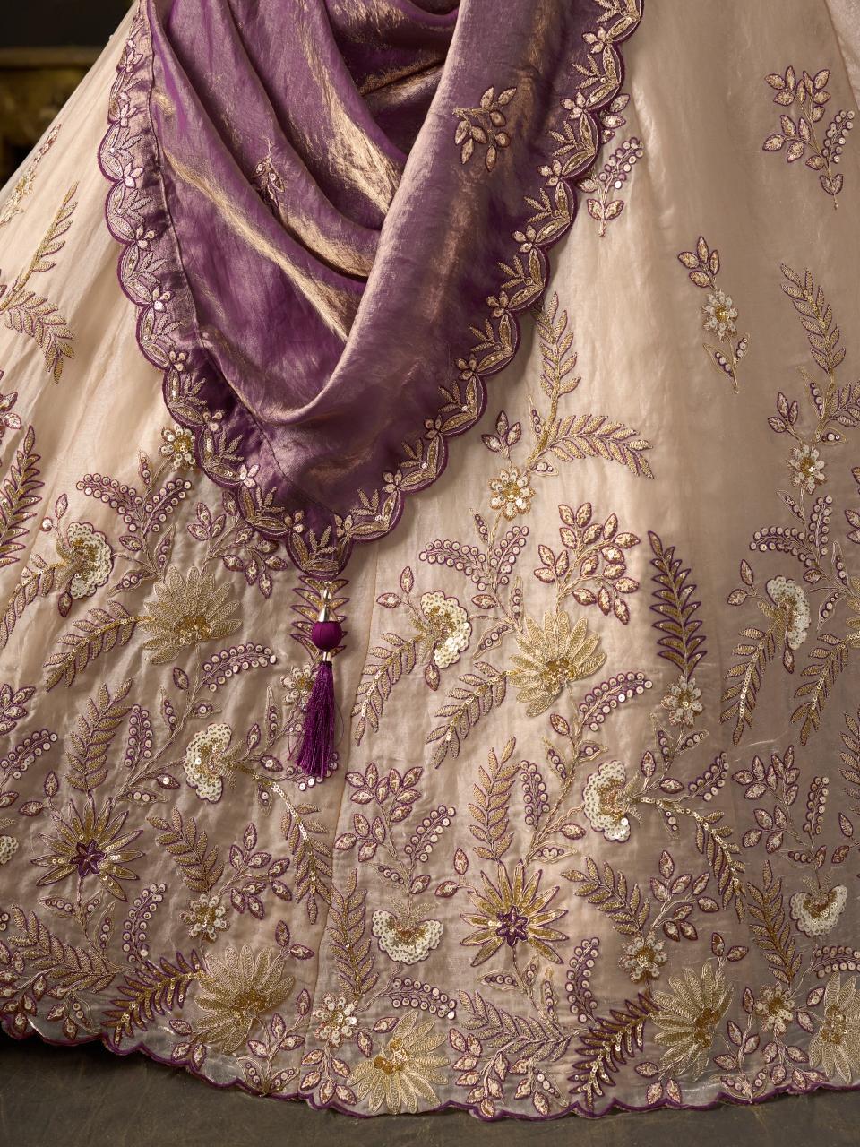 Sabella 6019 Purple Gold catalog bridal lehenga wholesale in delhi