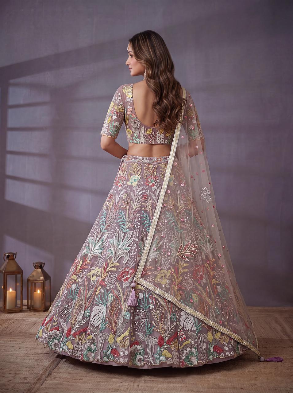 Sabella 6032 Lavender catalog lehenga replicas wholesale buy