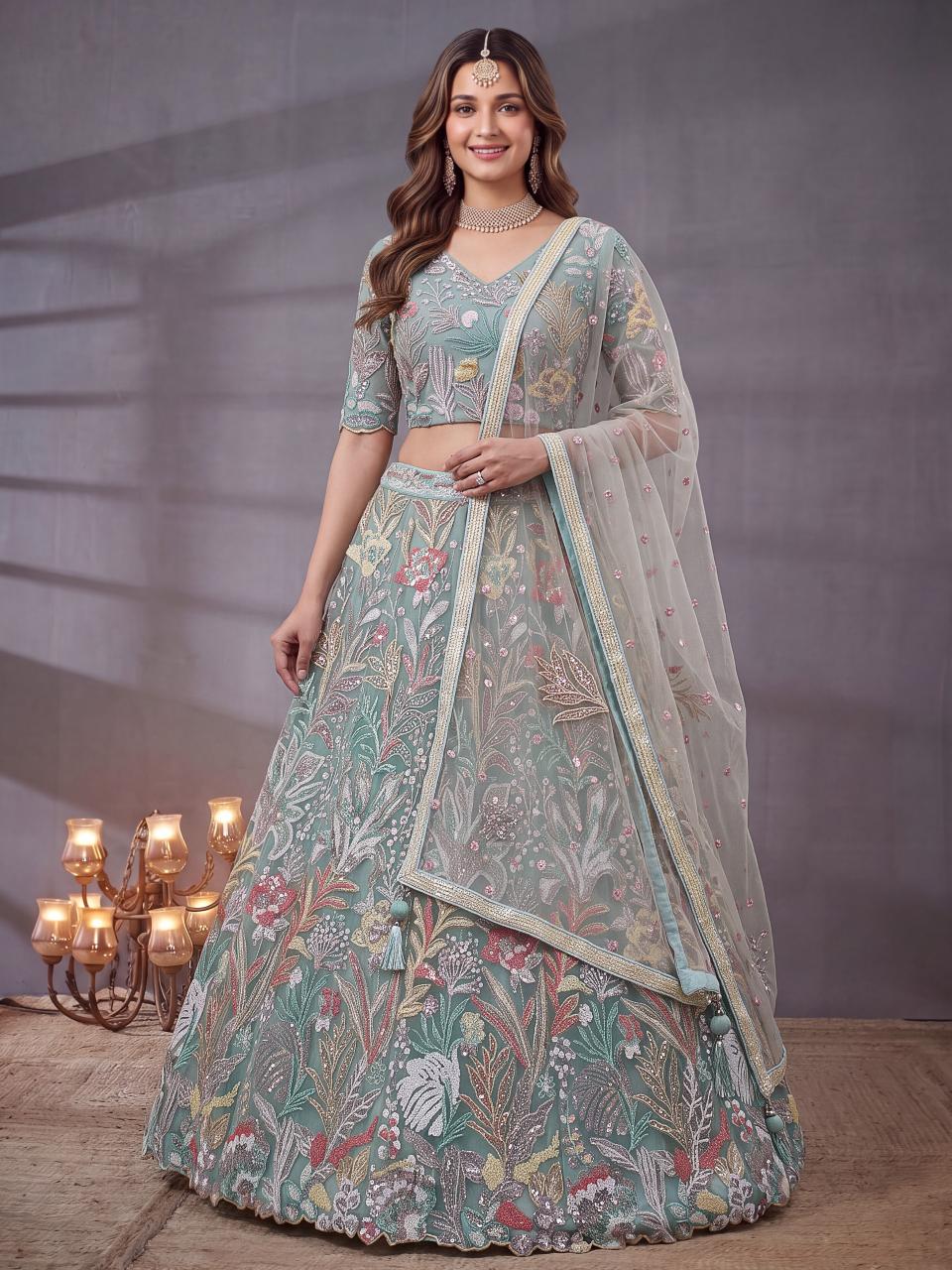 Sabella 6032 Sky Blue catalog lehenga online wholesale surat