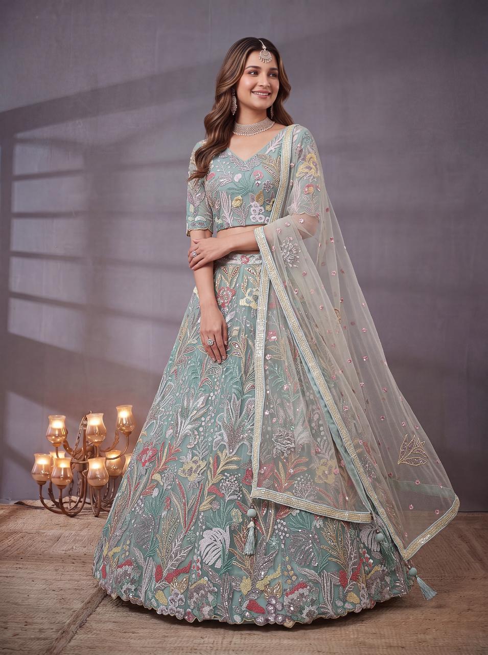 Sabella 6032 Sky Blue catalog lehenga online wholesale surat