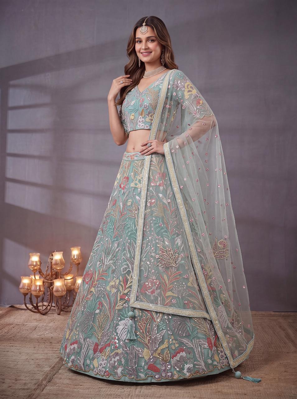 Sabella 6032 Sky Blue catalog lehenga online wholesale surat