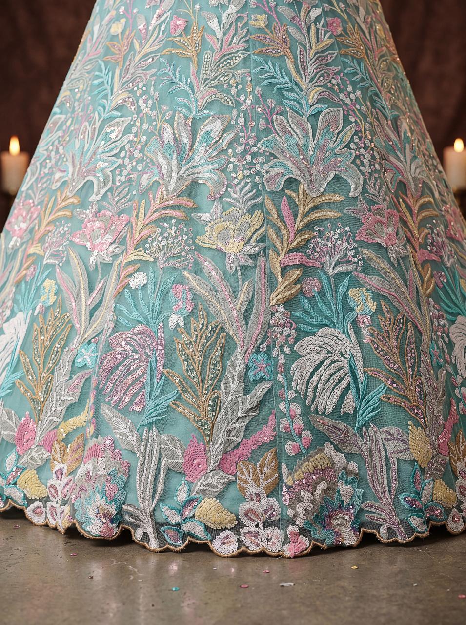 Sabella 6032 Sky Blue catalog lehenga online wholesale surat