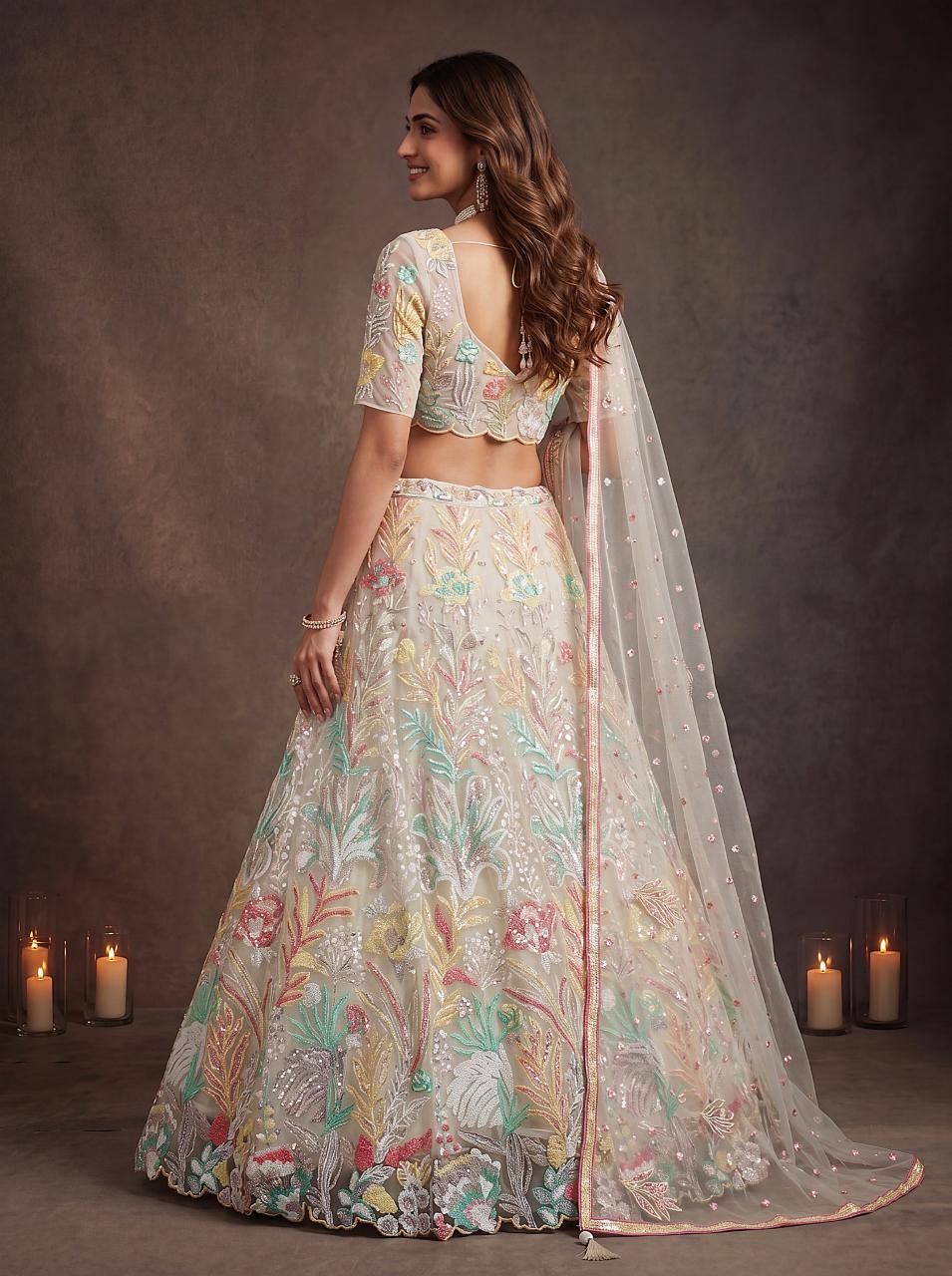 Sabella 6032 White catalog lehenga replicas wholesale buy