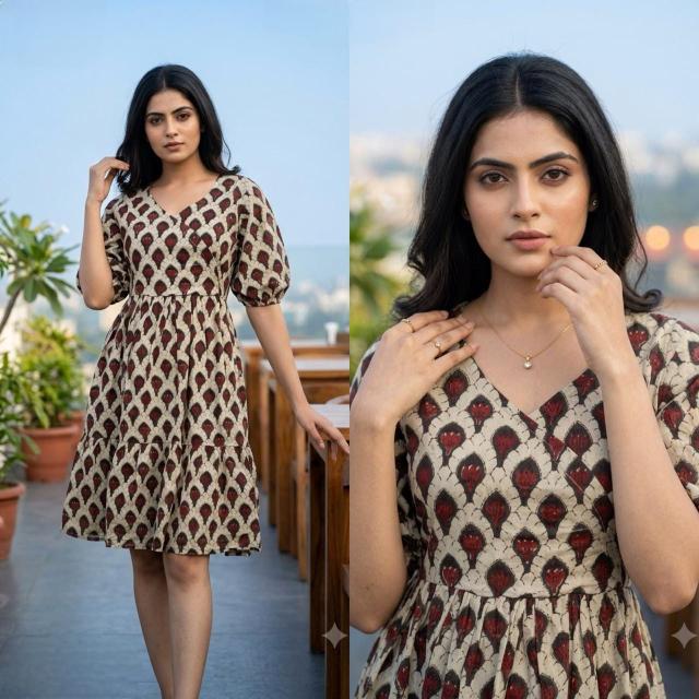 Sabella Cotton vol 782 catalog Floral printed short dress