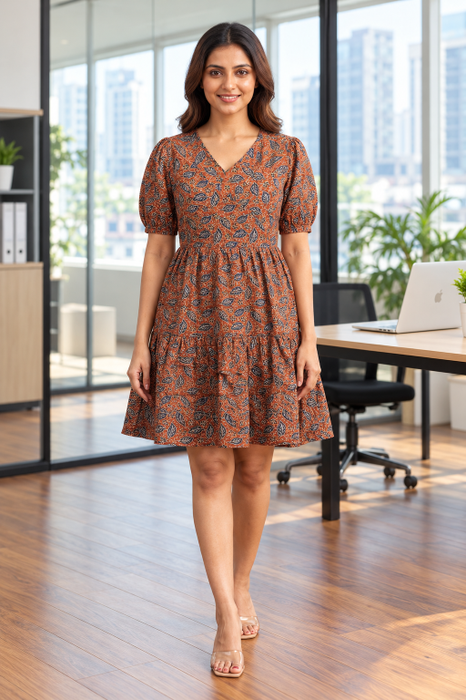 Sabella Cotton vol 782 catalog Floral printed short dress