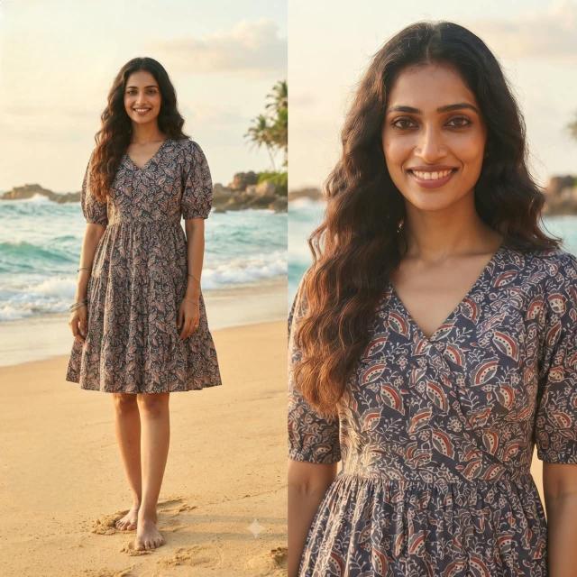Sabella Cotton vol 784 catalog Puff sleeve frock for women