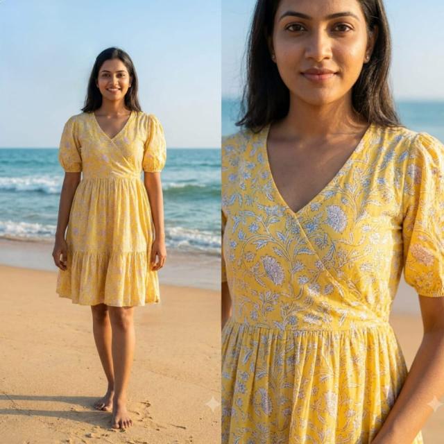 Sabella Cotton vol 784 catalog Puff sleeve frock for women