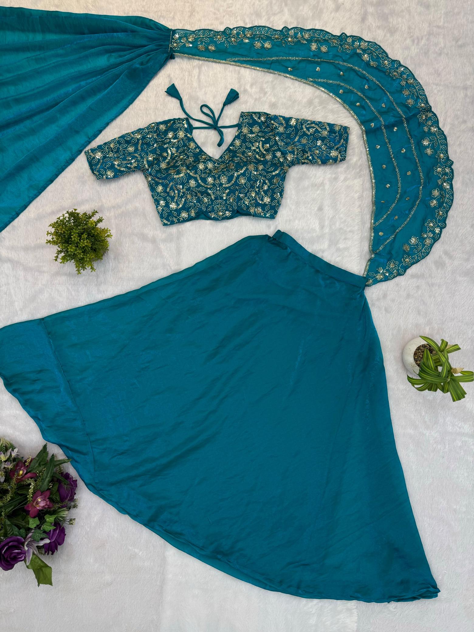 Sabella Fandy Satin catalog chandni chowk lehenga choli wholesale market